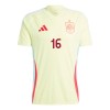 Maillot de Supporter Espagne Rodrigo 16 Extérieur Euro 2024 Pour Homme